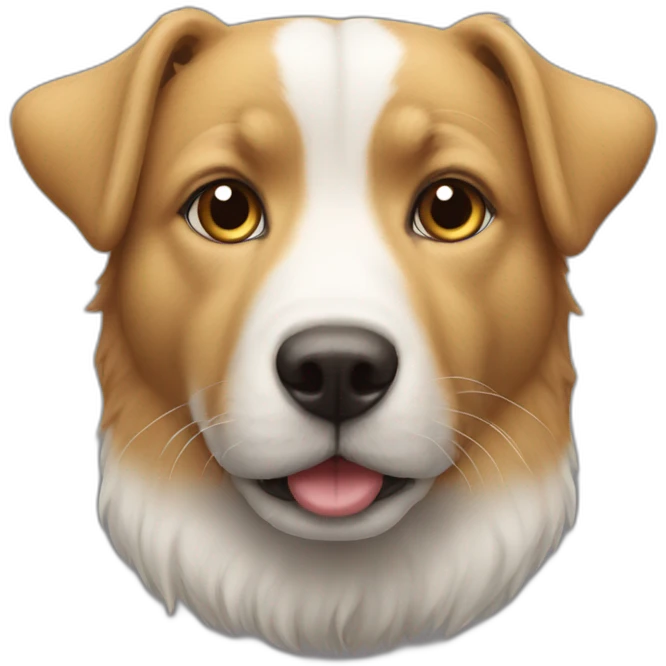 un chien sur un chat  emoji
