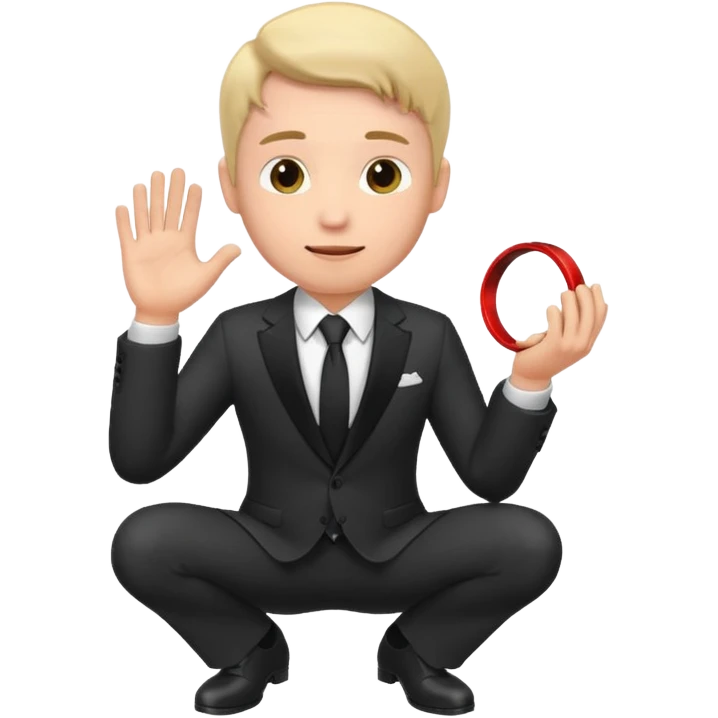 man kneeling and asking for marriage emoji