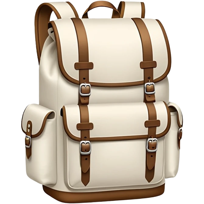 white camping backpack emoji