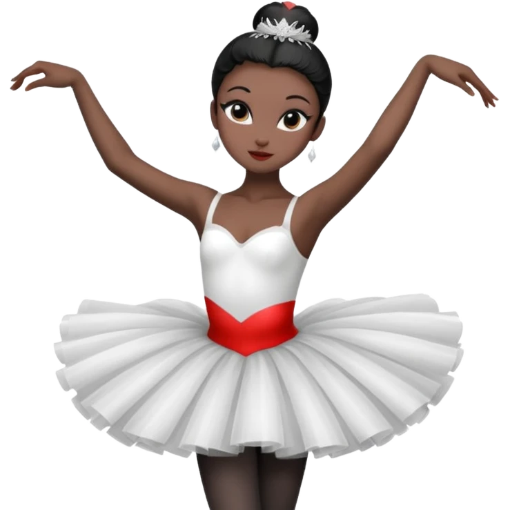 Black swan ballerina emoji from a far  emoji