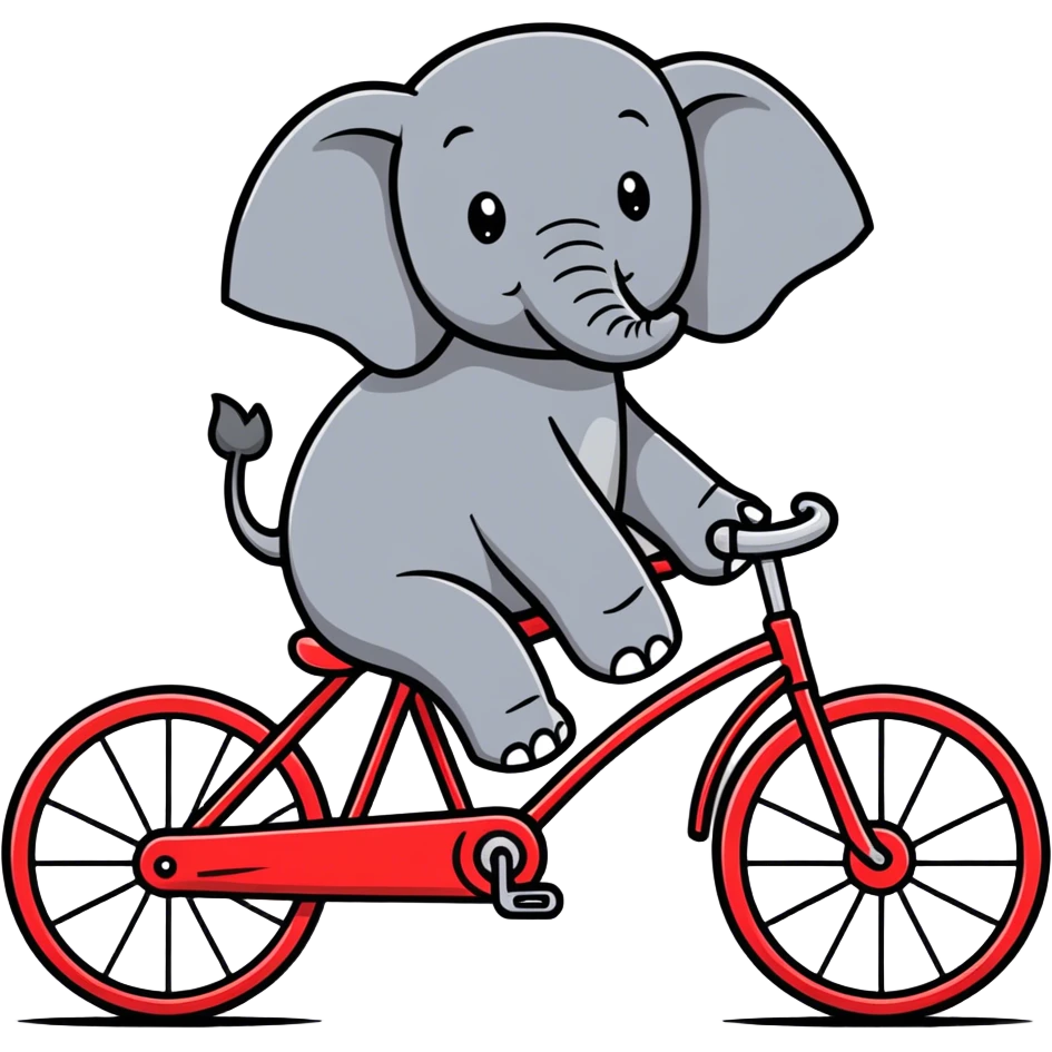 elephant riding a bicycle emoji