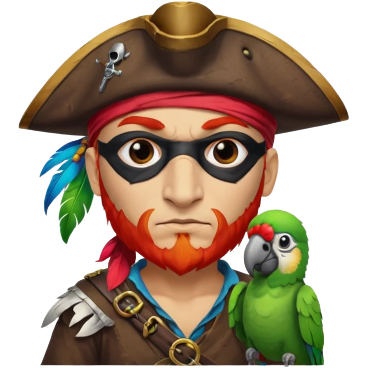 pirate and parrot emoji
