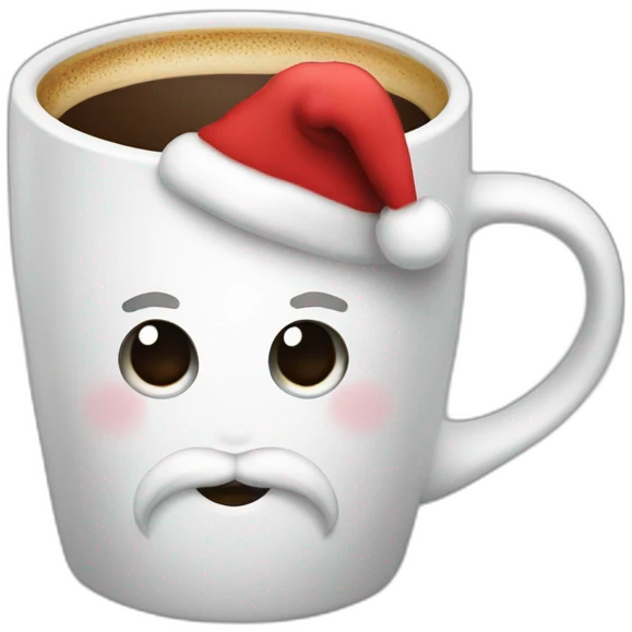 Santa coffee cup emoji