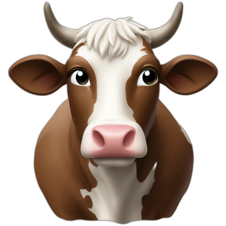 vache entourée d’un cœur emoji
