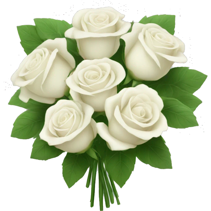 bouquet of white roses emoji