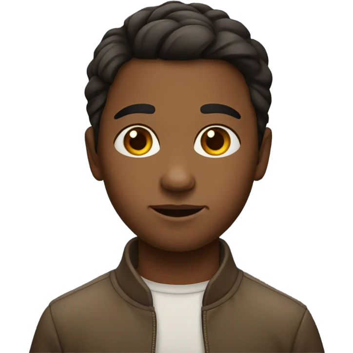 Middle part kid with unibrow  emoji
