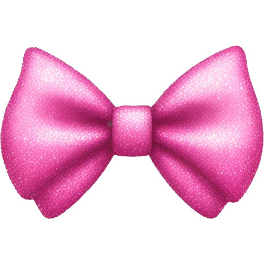 Pink sparkly bow emoji