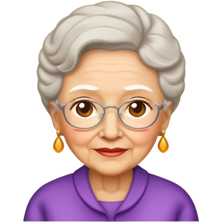 A full-length grandmother emoji