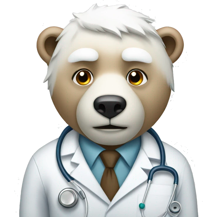 Polar bear doctor emoji