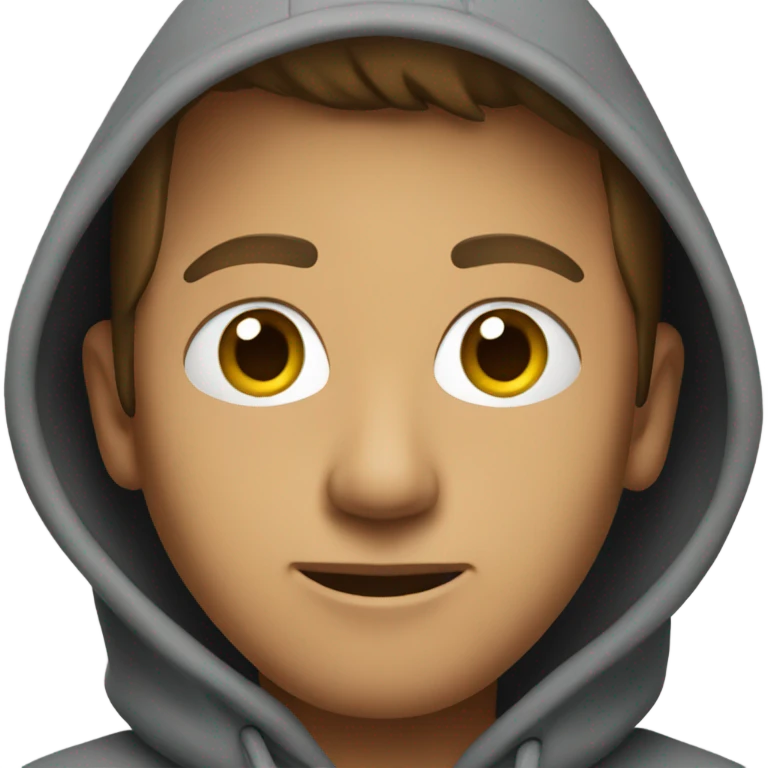 Man wearing a hoodie emoji