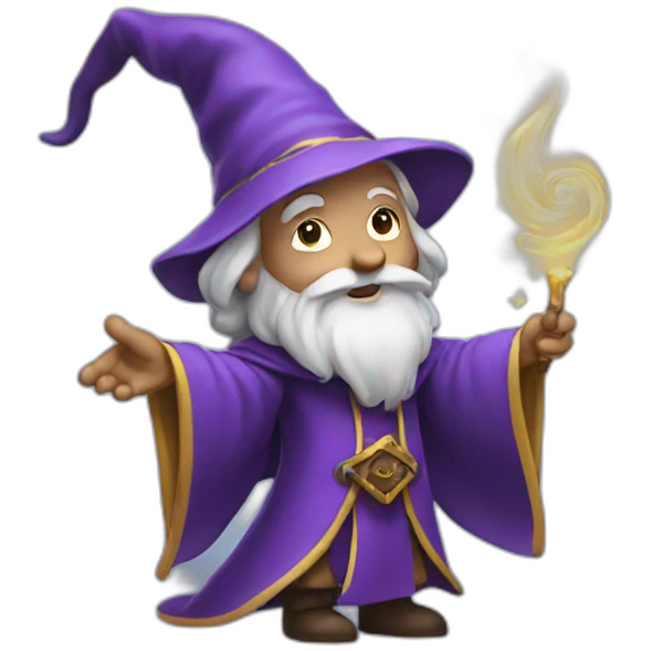 wizard doing magic emoji