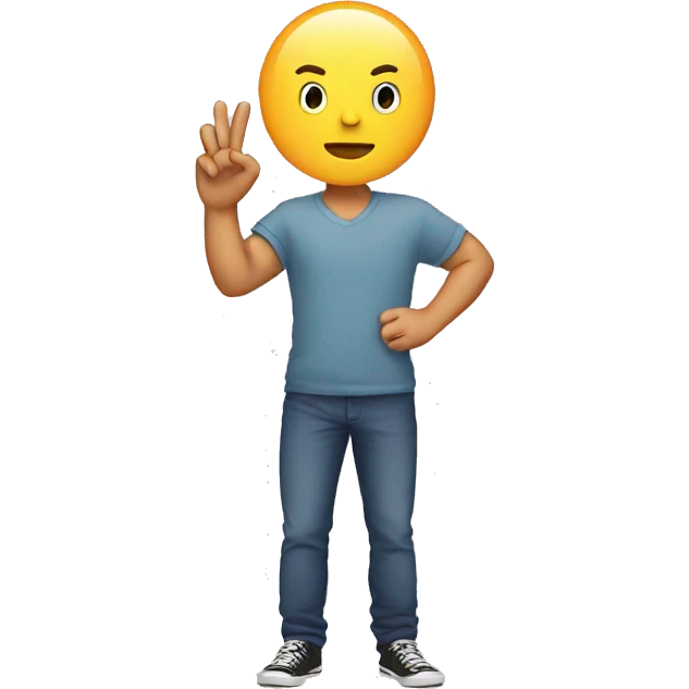 emoji with Loser hand sign emoji