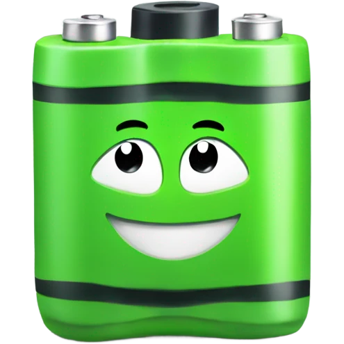 Happy Green battery emoji