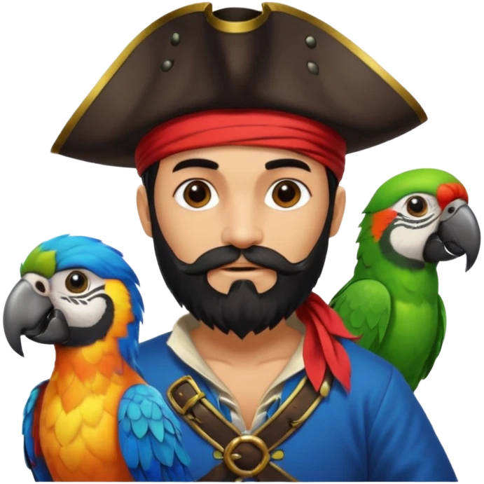 pirate and parrot emoji
