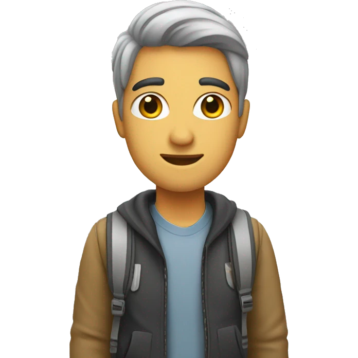 university student who like travel emoji