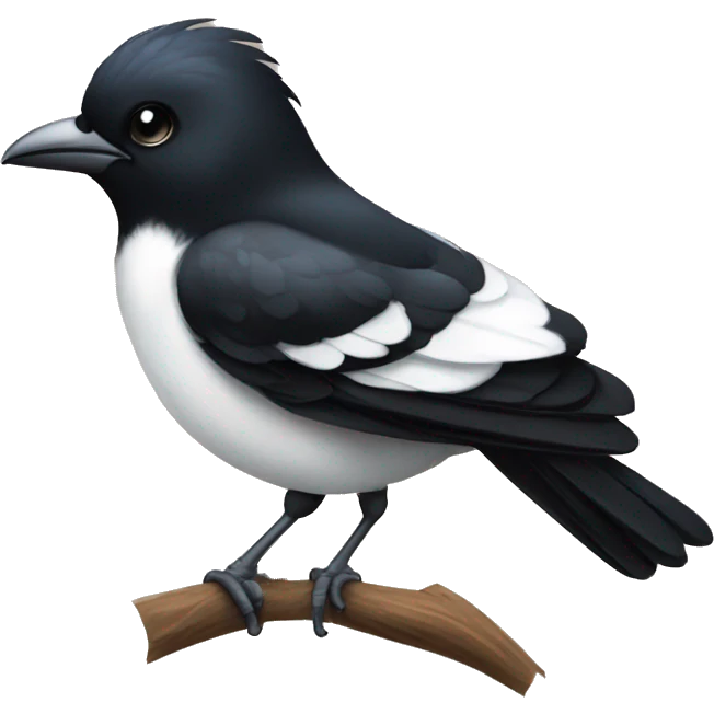 Cute bird magpie  emoji