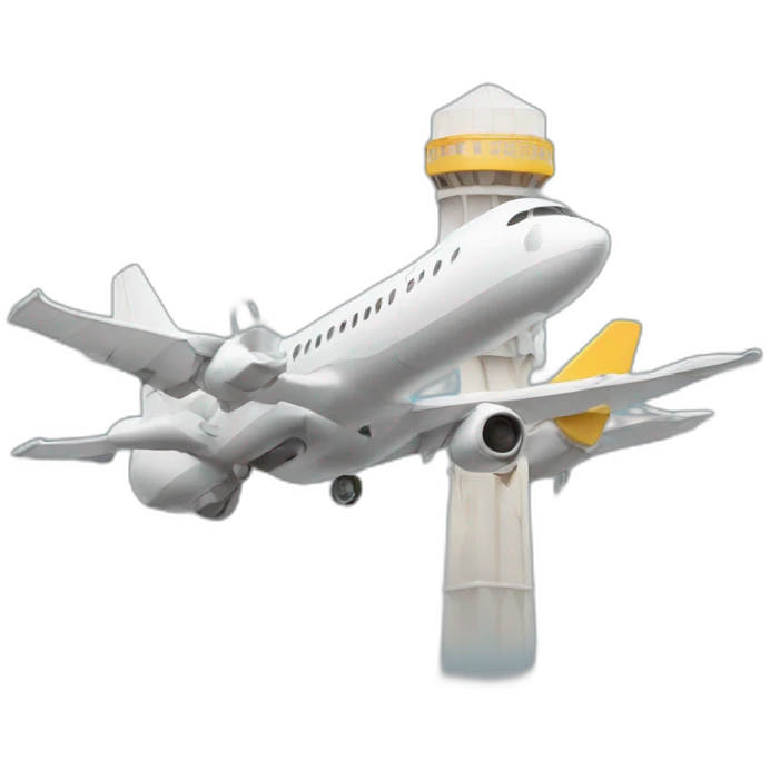 plane and tower emoji