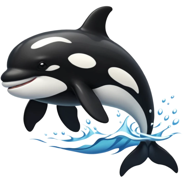 Make an orca swimming powerfully emoji