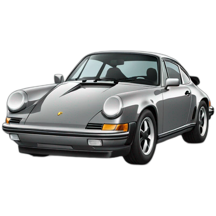 Gray Porsche 911 emoji