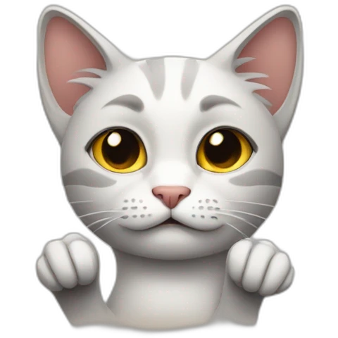 sad cat paws up emoji