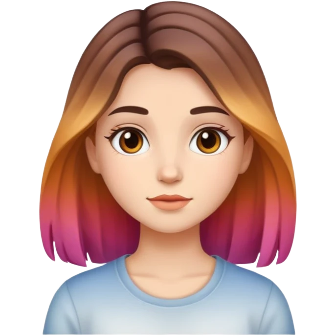 girl with ombre hair emoji