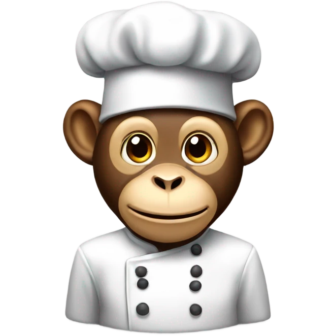 Monkey emoji with the chef hat emoji