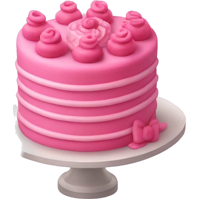 Pink lambet cake emoji