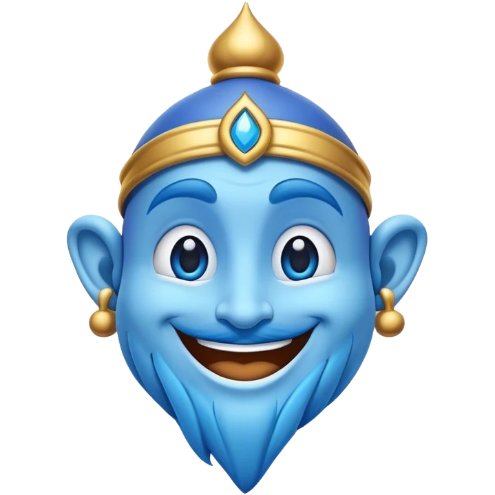 blue genie happy emoji