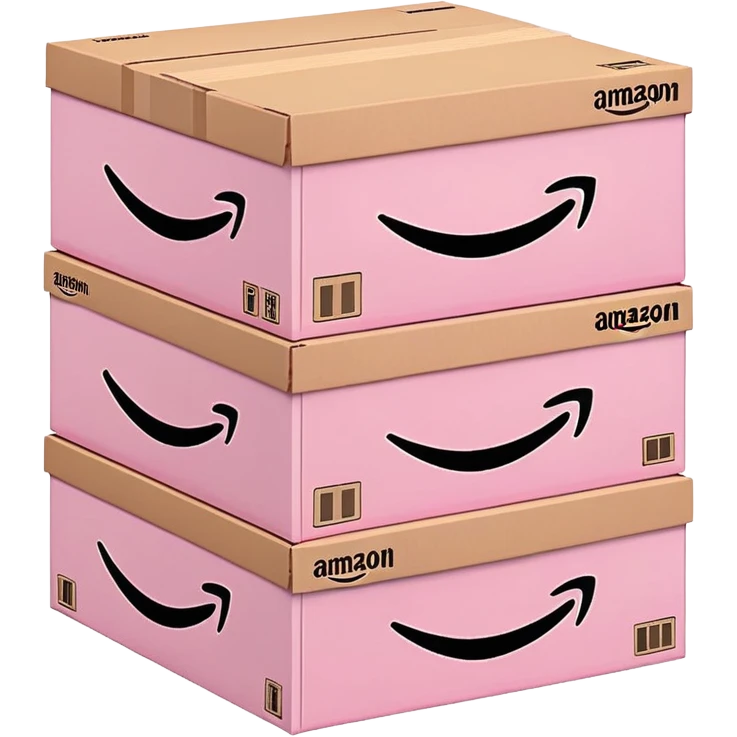 Light pink amazon boxes  emoji