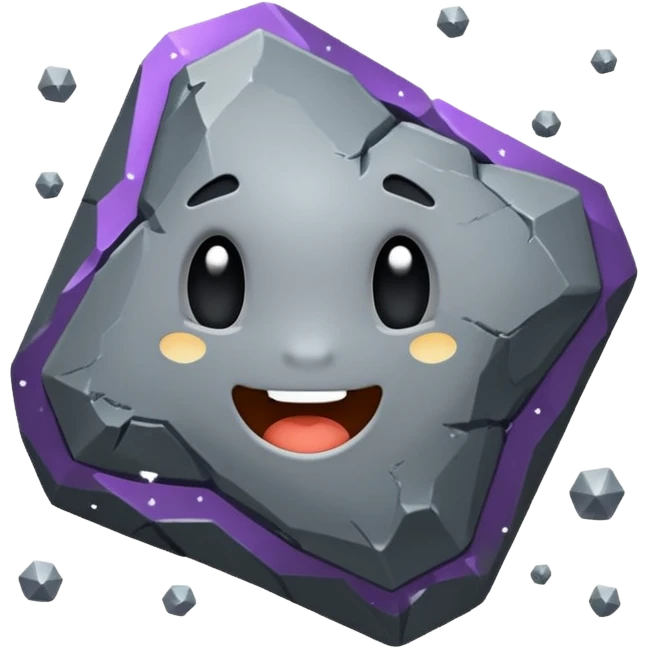 rock falling in space emoji