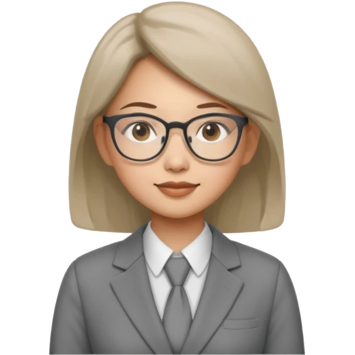asian female accountant with eyeglasses emoji