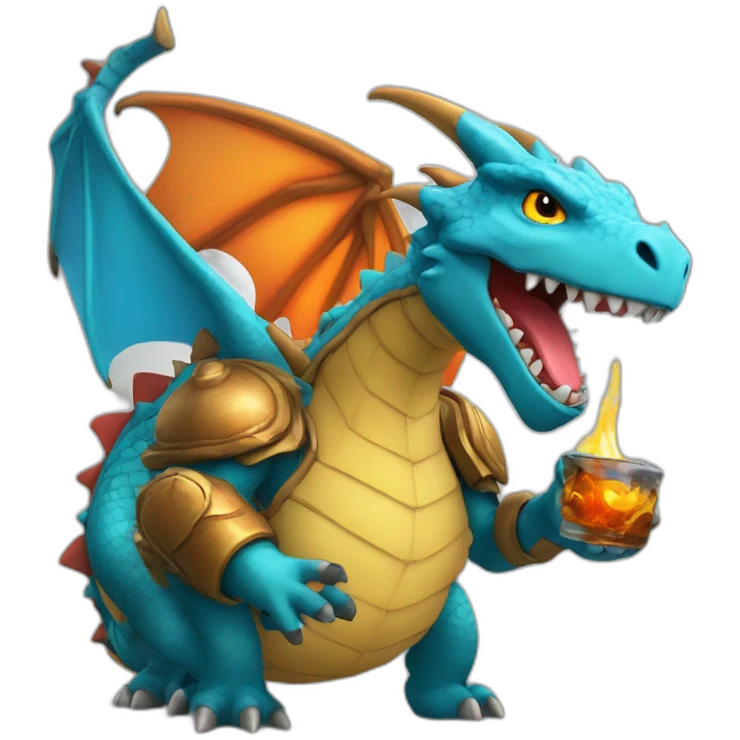 Dracofeu with Tortank emoji