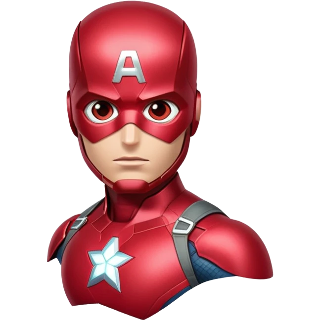 vision marvel body with red face from captain america: civil war emoji