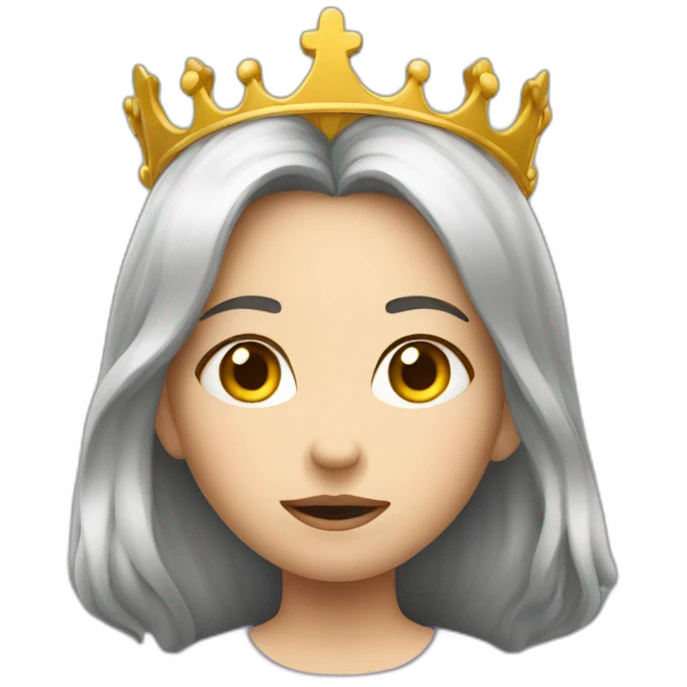 nerved girl with crown emoji