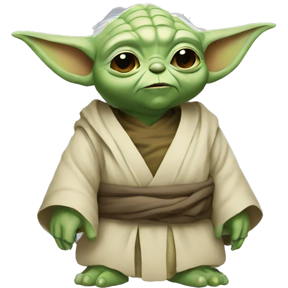 Yoda with big belly emoji
