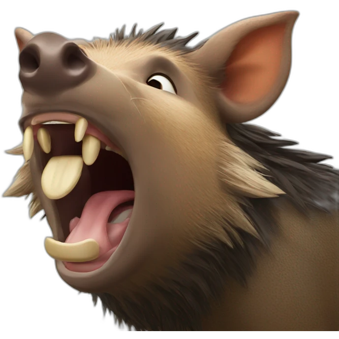 boar laughing emoji