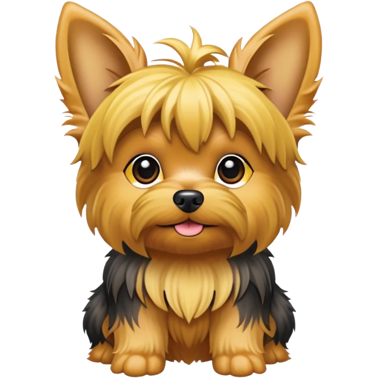 Yellow yorkie with pointy ears emoji