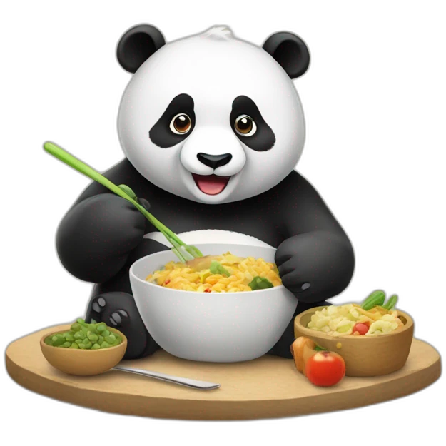 Panda en train de manger une personne emoji