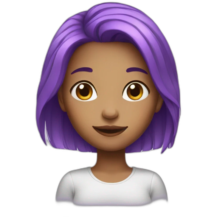 girl purple hair emoji