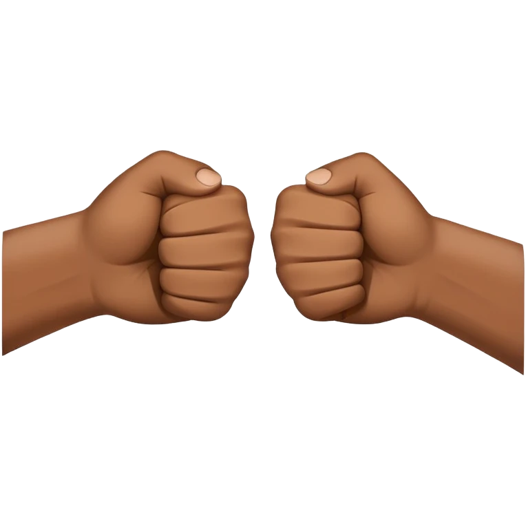 Two fists bumping each other in a friendly gesture, matching the original fist icon style, bold and minimal, symbolizing friendship and invitation. emoji