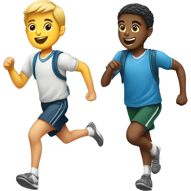 A school running  emoji