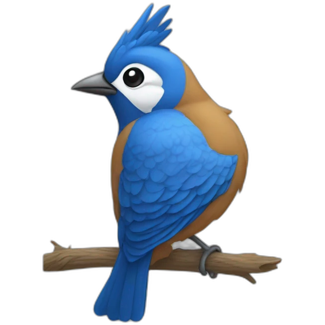 Oiseau bleu emoji