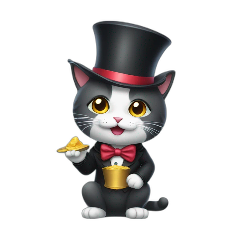 Magician cat emoji