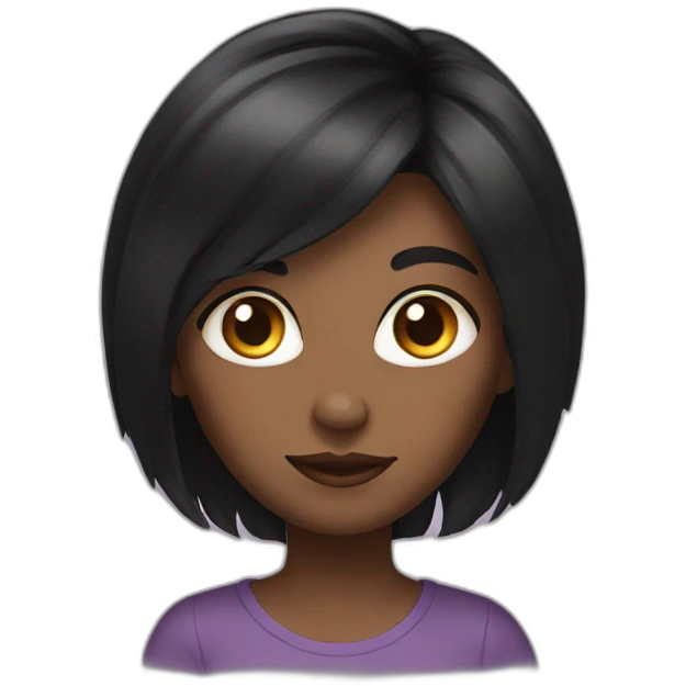 woman black hairs cat emoji