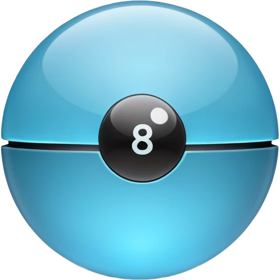 Light blue magic eight ball emoji emoji