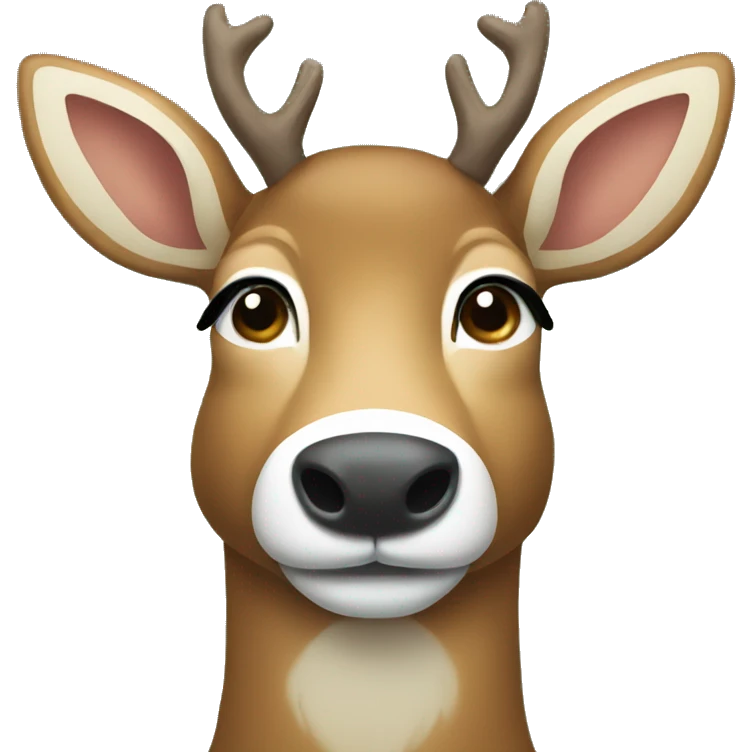 Deer with a white bow emoji