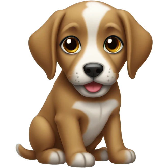 Christmas puppy emoji