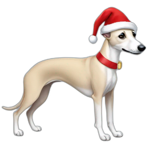 Whippet santa emoji