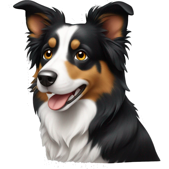 Border collie tricolor emoji