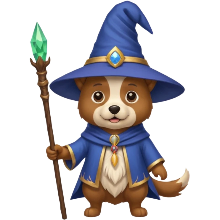 Dog wizard emoji